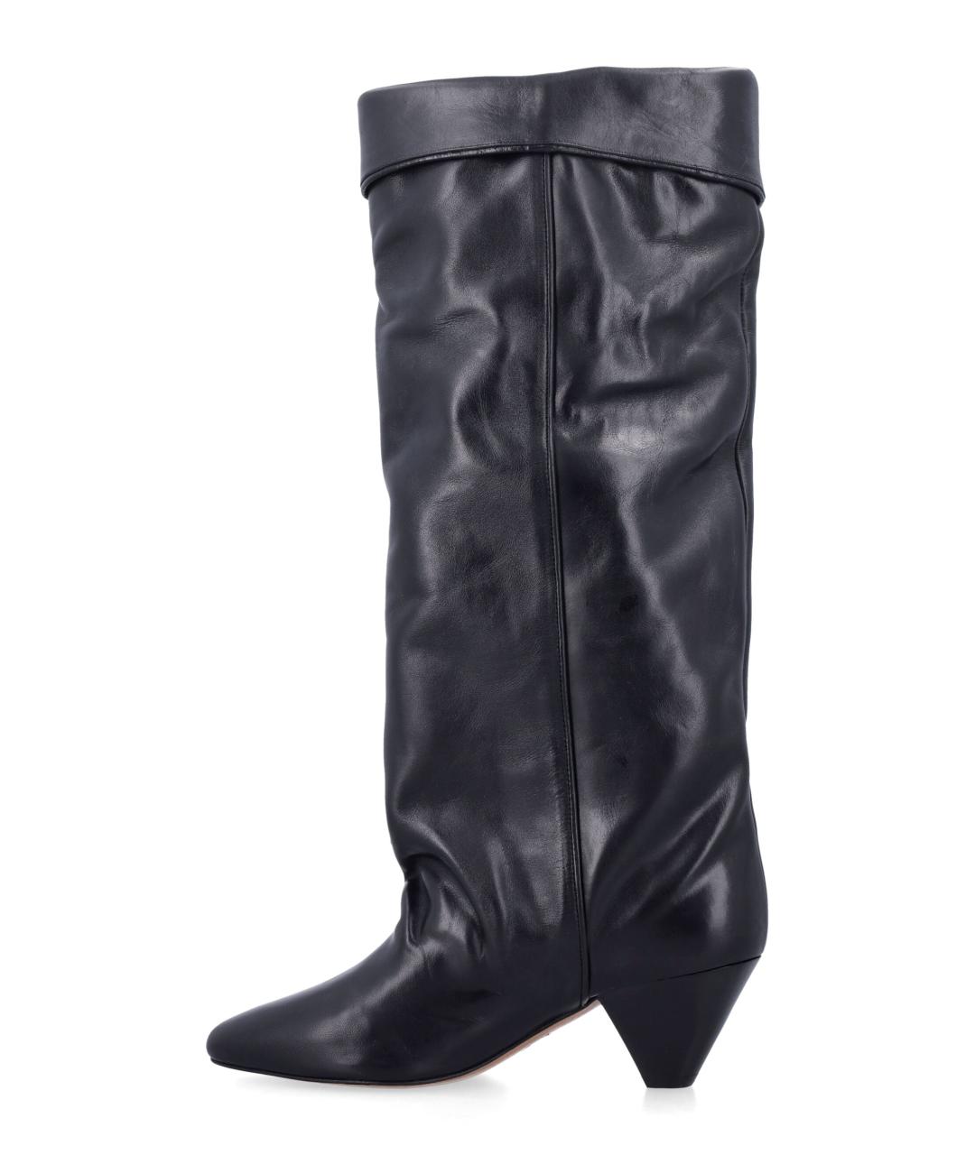 ISABEL MARANT Черные кожаные сапоги, фото 3