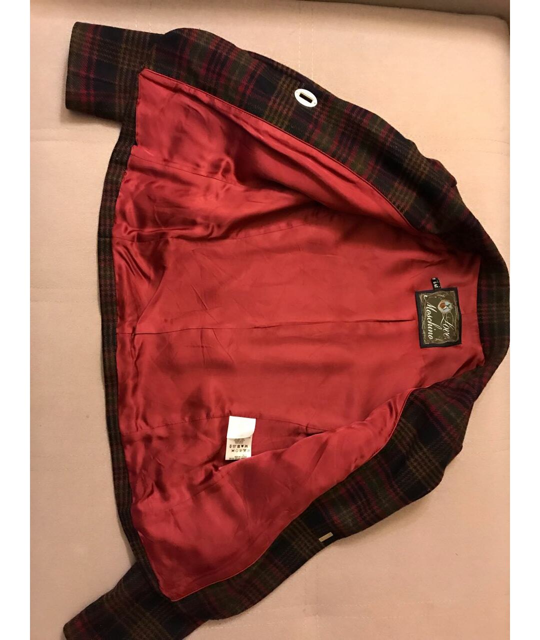 LOVE MOSCHINO Бордовый шерстяной жакет/пиджак, фото 3