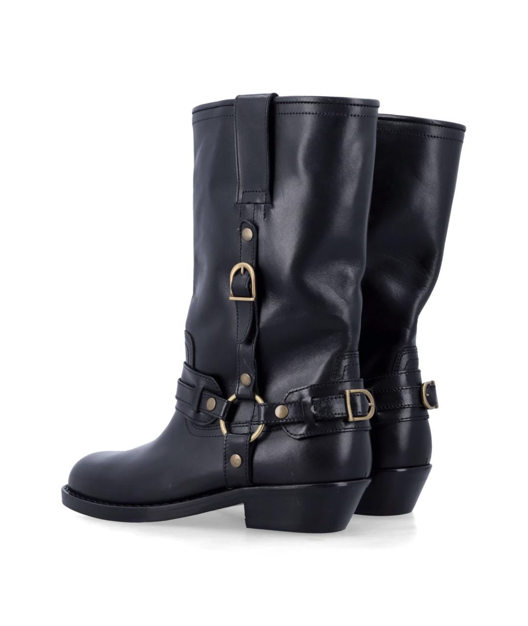 ISABEL MARANT Черные кожаные ботинки, фото 4