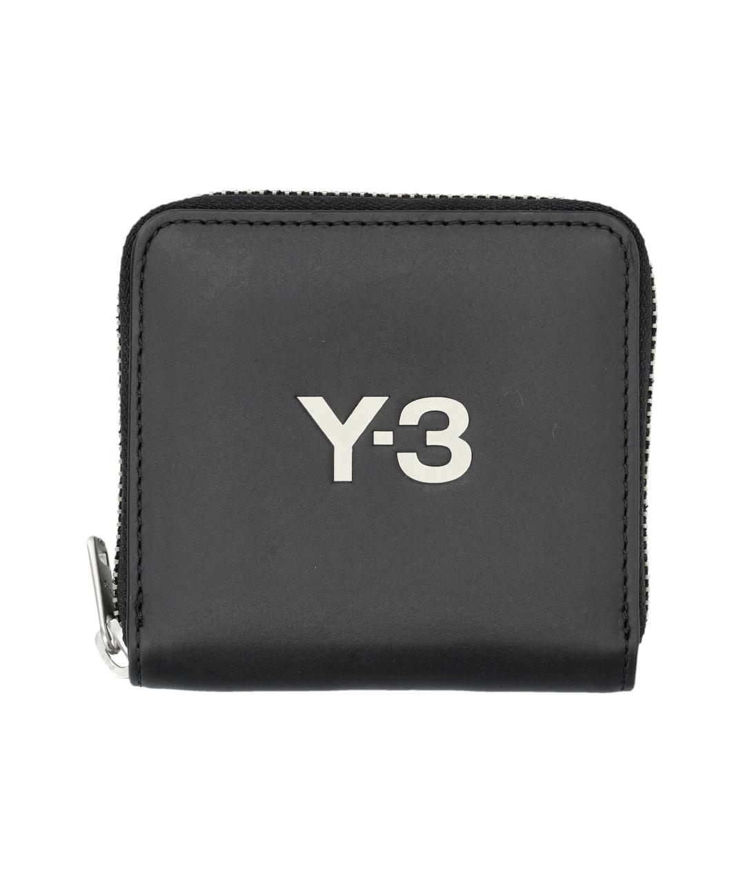 Y-3 Черный кожаный кошелек, фото 1