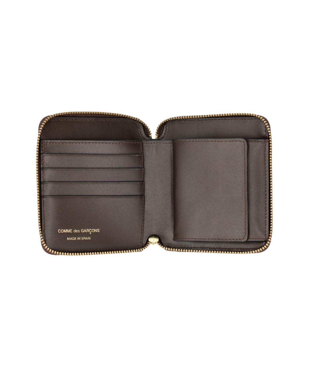 COMME DES GARÇONS WALLET Коричневый кожаный кошелек, фото 3