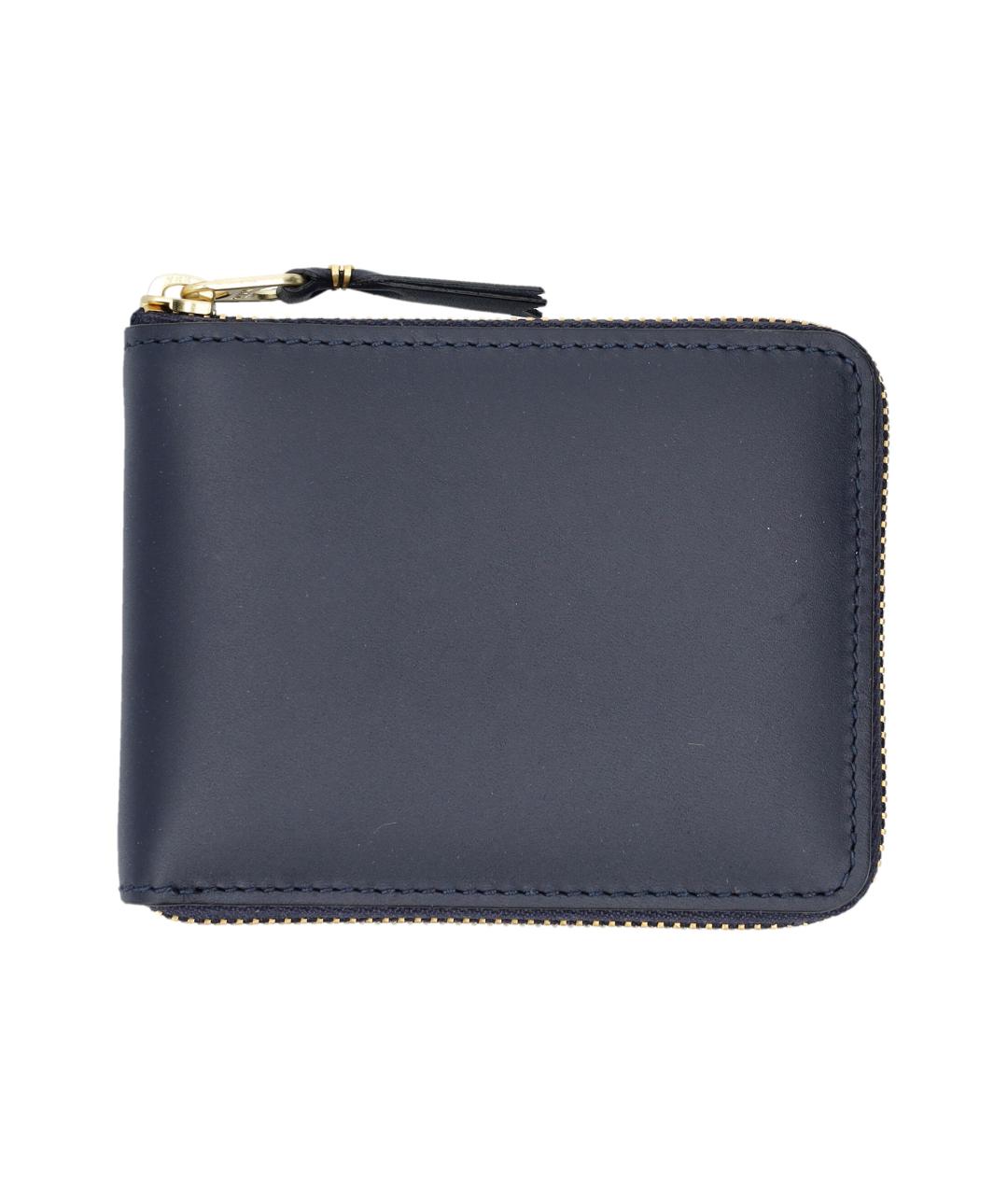 COMME DES GARÇONS WALLET Темно-синий кожаный кошелек, фото 1