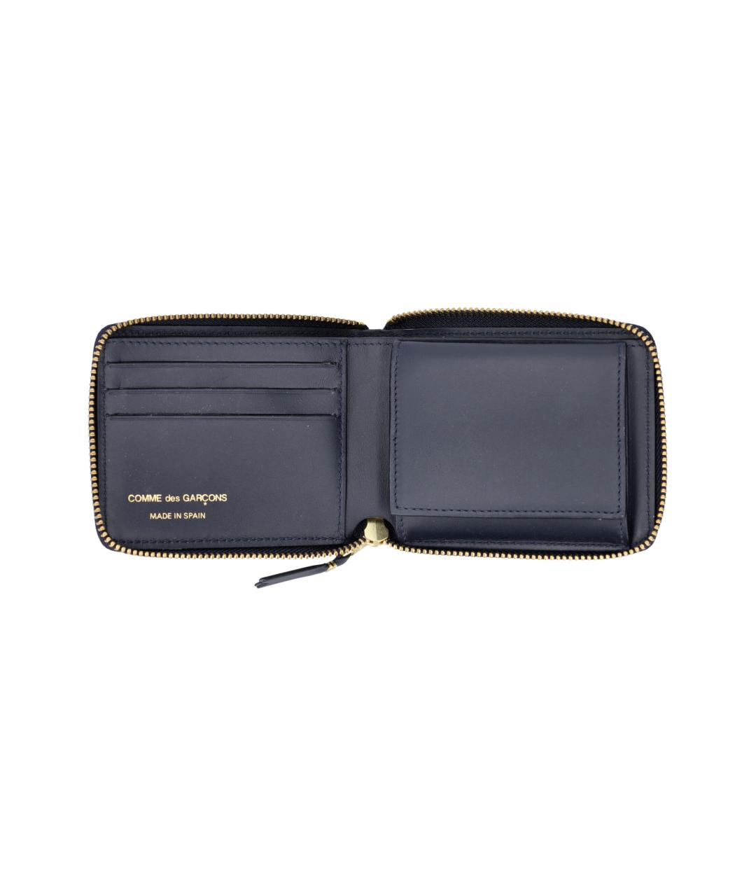 COMME DES GARÇONS WALLET Темно-синий кожаный кошелек, фото 3