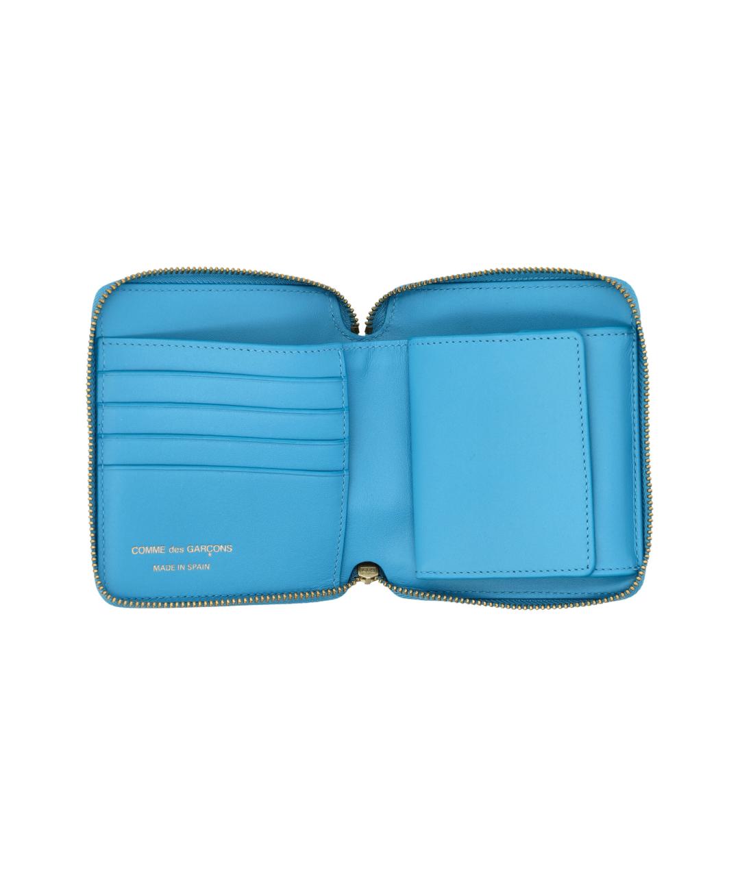 COMME DES GARÇONS WALLET Голубой кожаный кошелек, фото 3