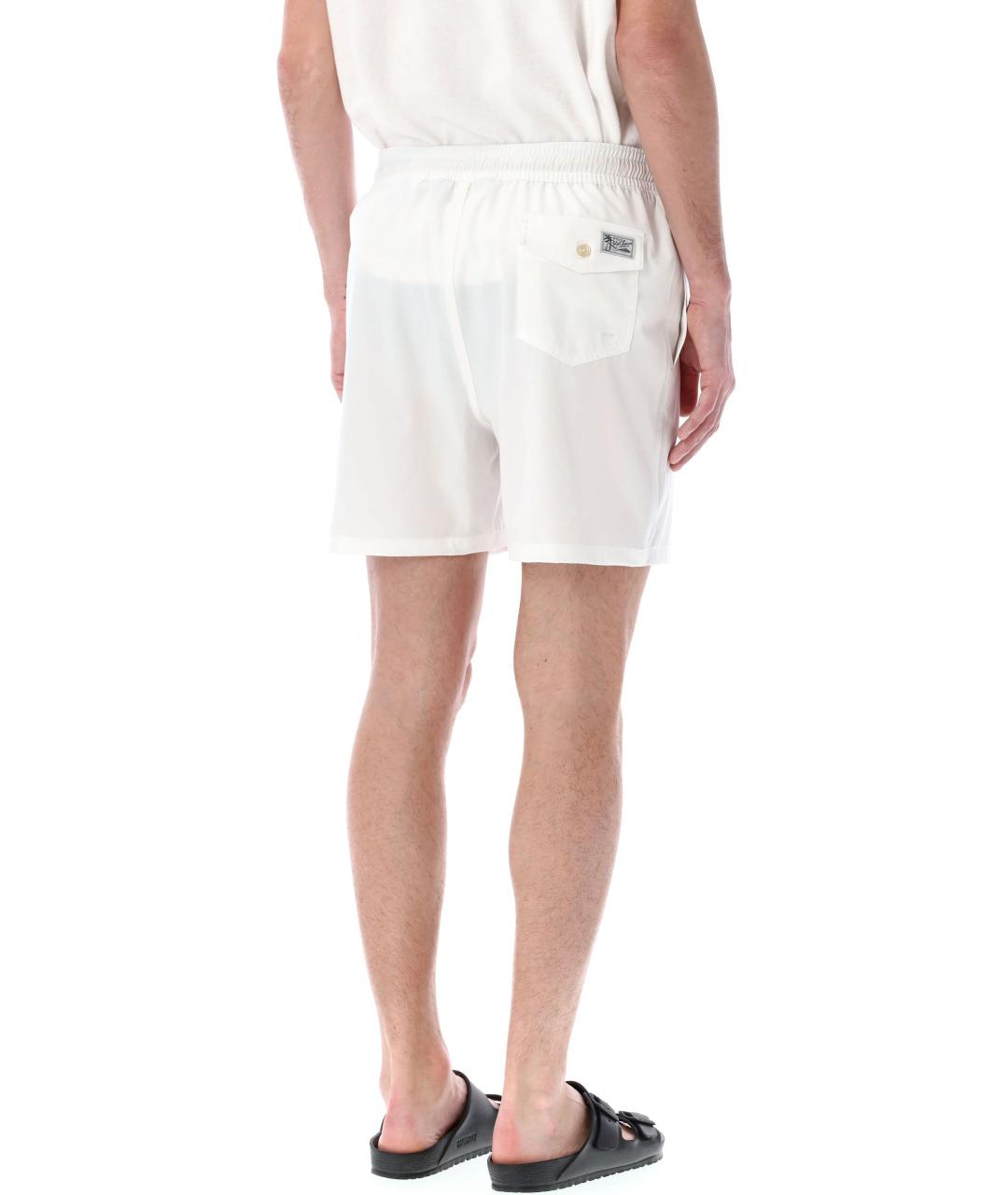 POLO RALPH LAUREN Белые полиэстеровые шорты, фото 2