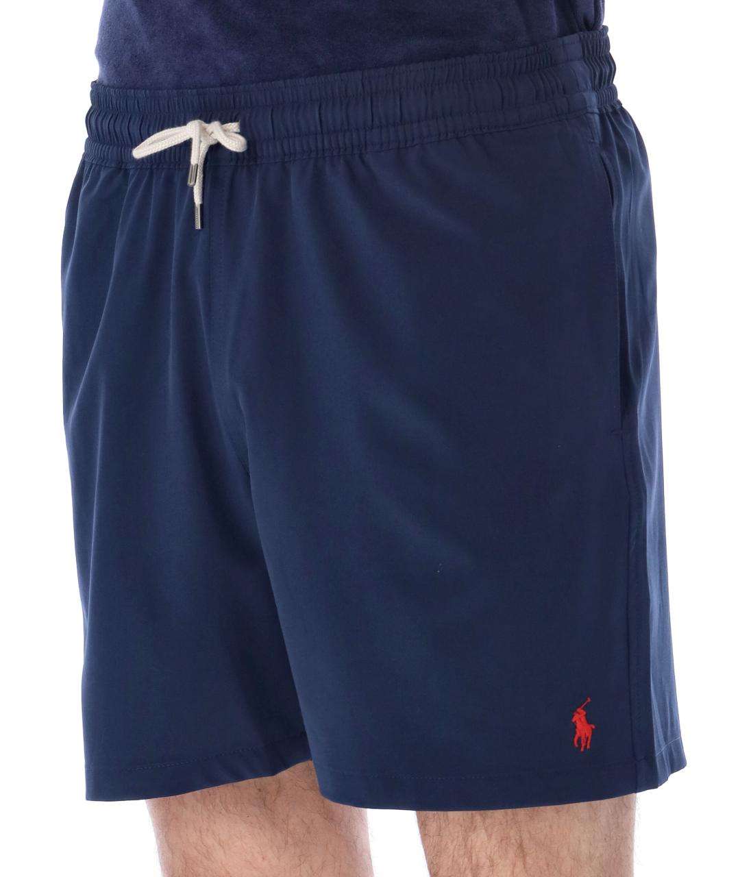 POLO RALPH LAUREN Синие полиэстеровые плавки, фото 4