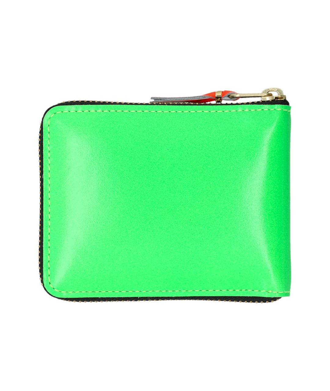 COMME DES GARÇONS WALLET Зеленый кожаный кошелек, фото 2