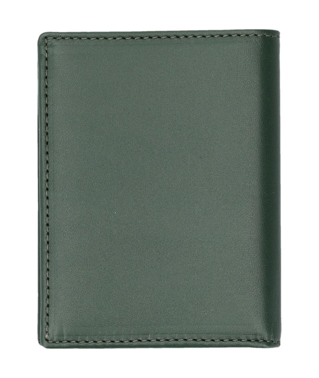 COMME DES GARÇONS WALLET Зеленый кожаный кошелек, фото 2