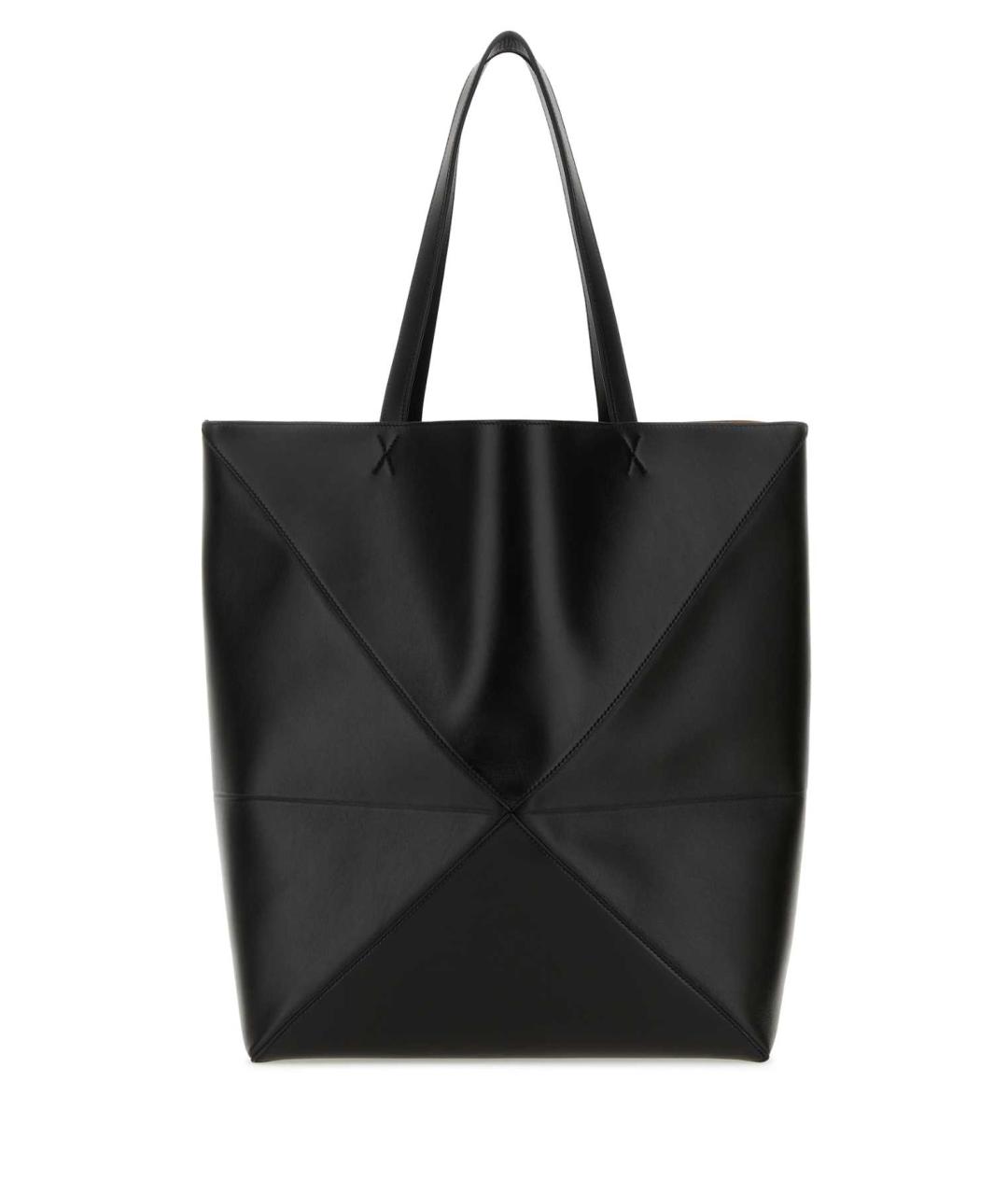 LOEWE Черная кожаная сумка тоут, фото 3
