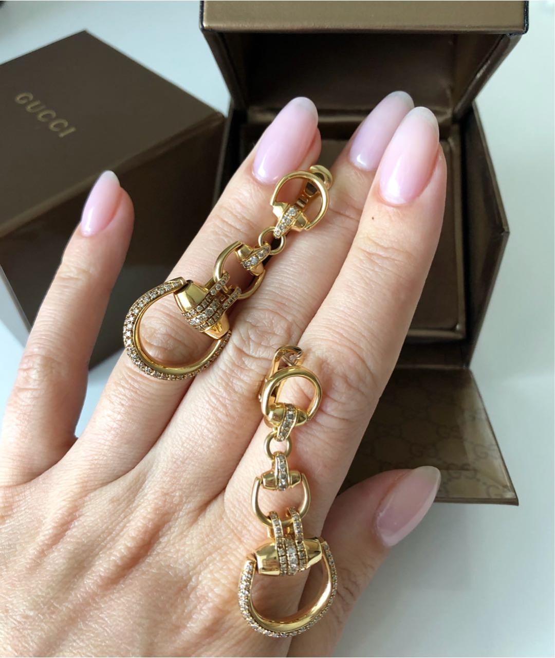 GUCCI Золотые серьги из желтого золота, фото 2