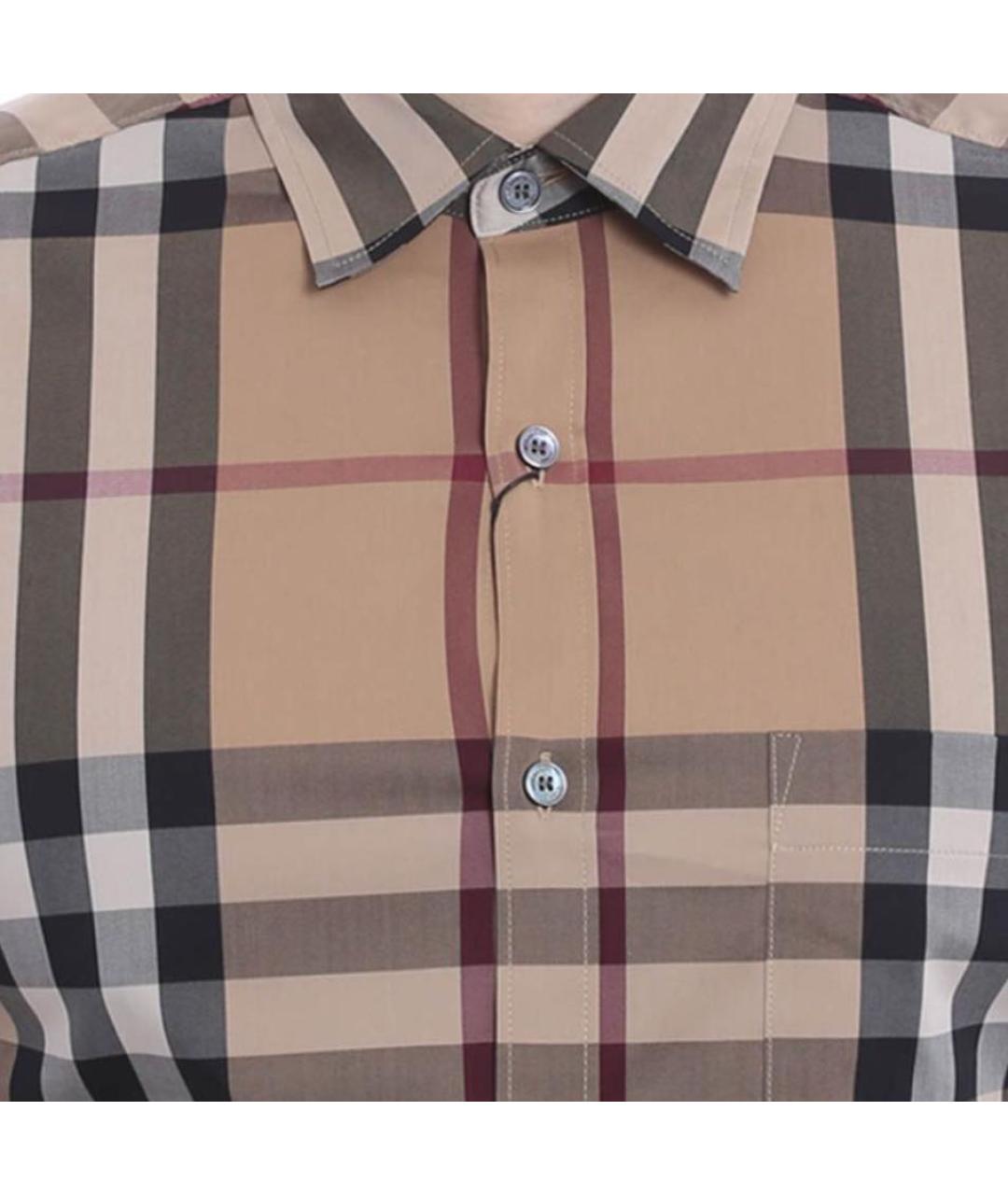 BURBERRY Бежевая хлопковая рубашка, фото 8