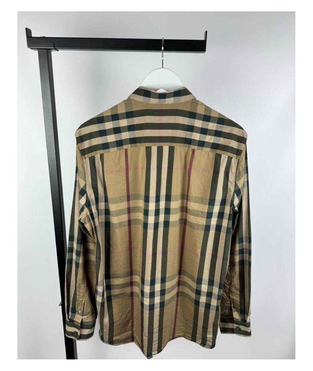 BURBERRY Бежевая хлопковая рубашка, фото 3