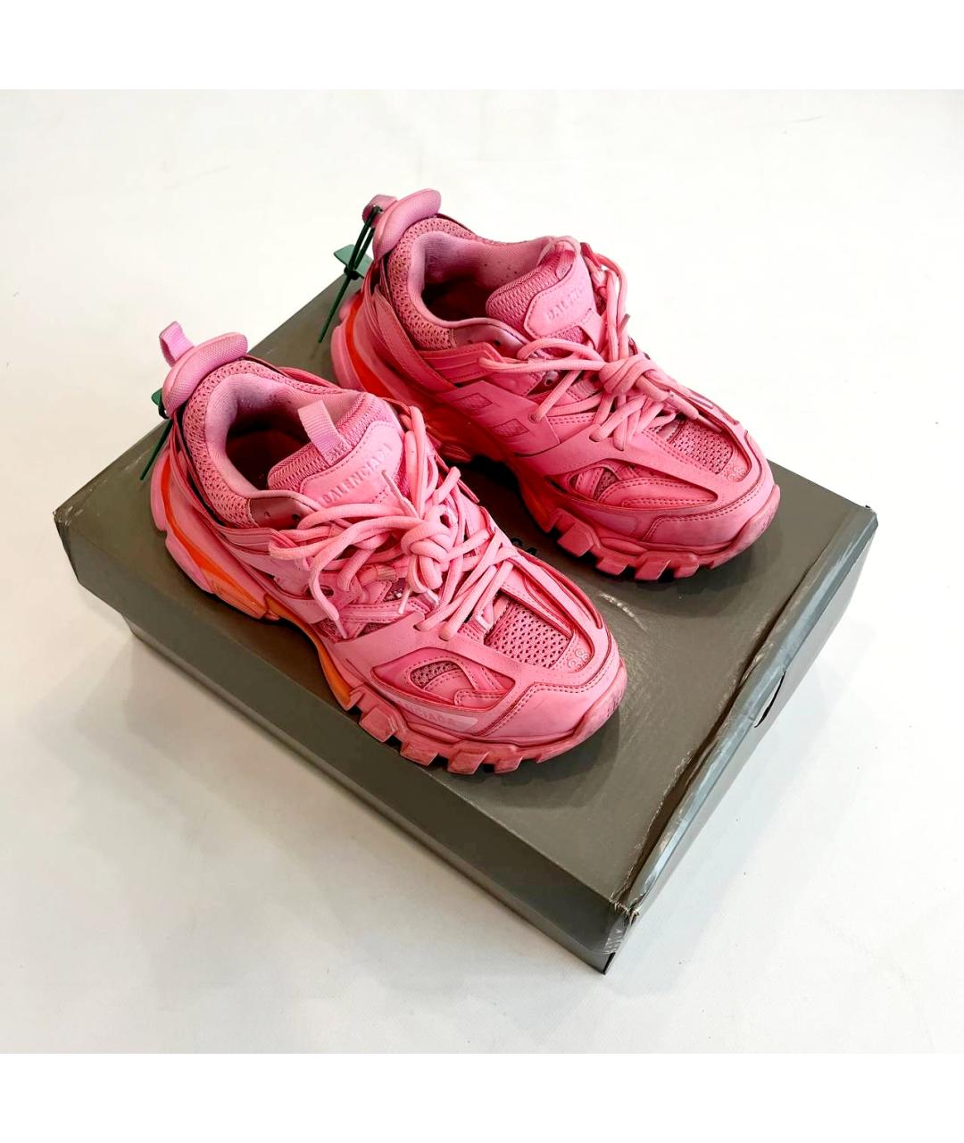 BALENCIAGA Розовые кожаные кроссовки, фото 2