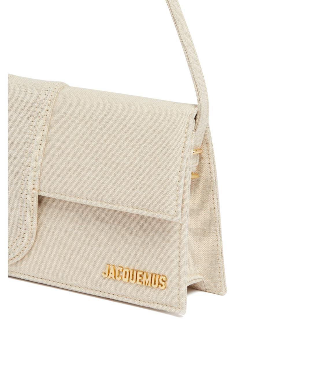 JACQUEMUS Бежевая хлопковая сумка через плечо, фото 2