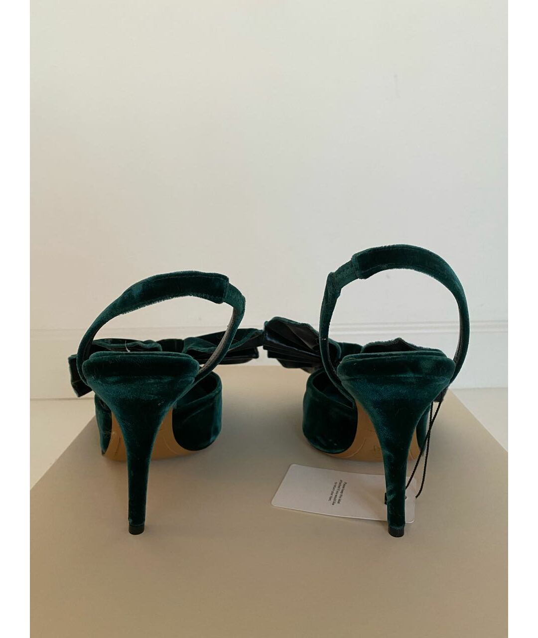 ALEXANDRE VAUTHIER Зеленые бархатные туфли, фото 4