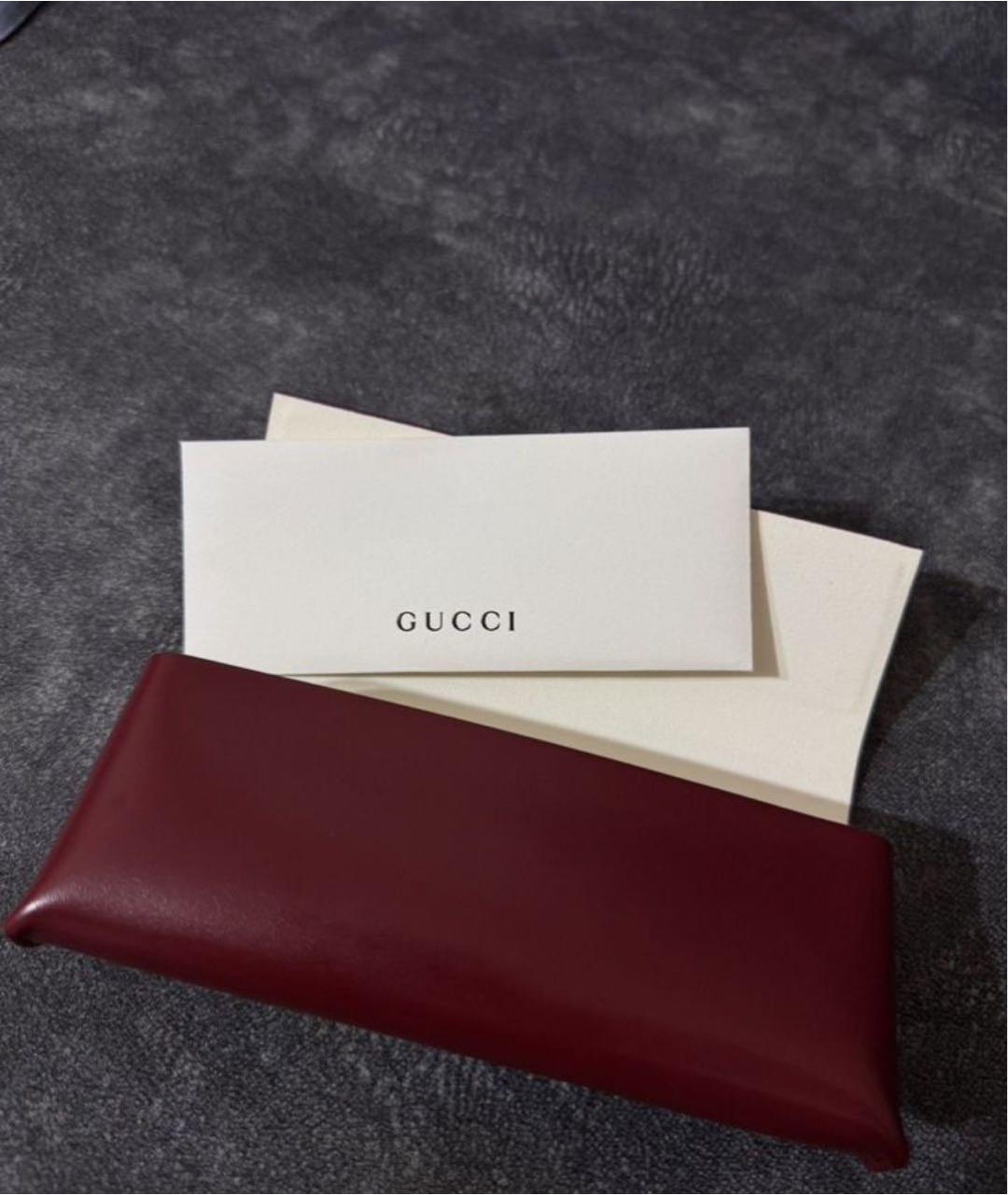 GUCCI Золотые металлические солнцезащитные очки, фото 4