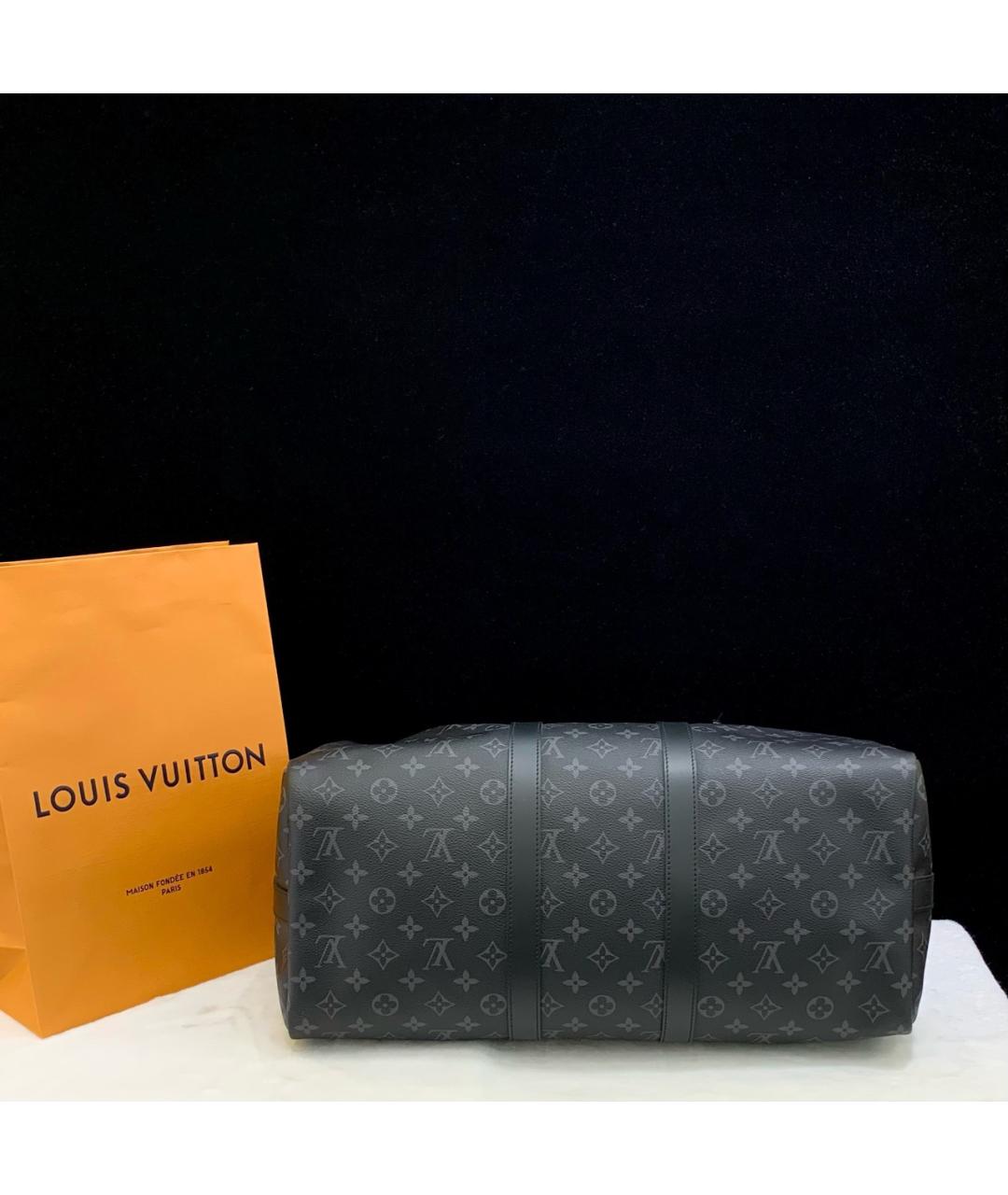 LOUIS VUITTON Черная дорожная/спортивная сумка, фото 3