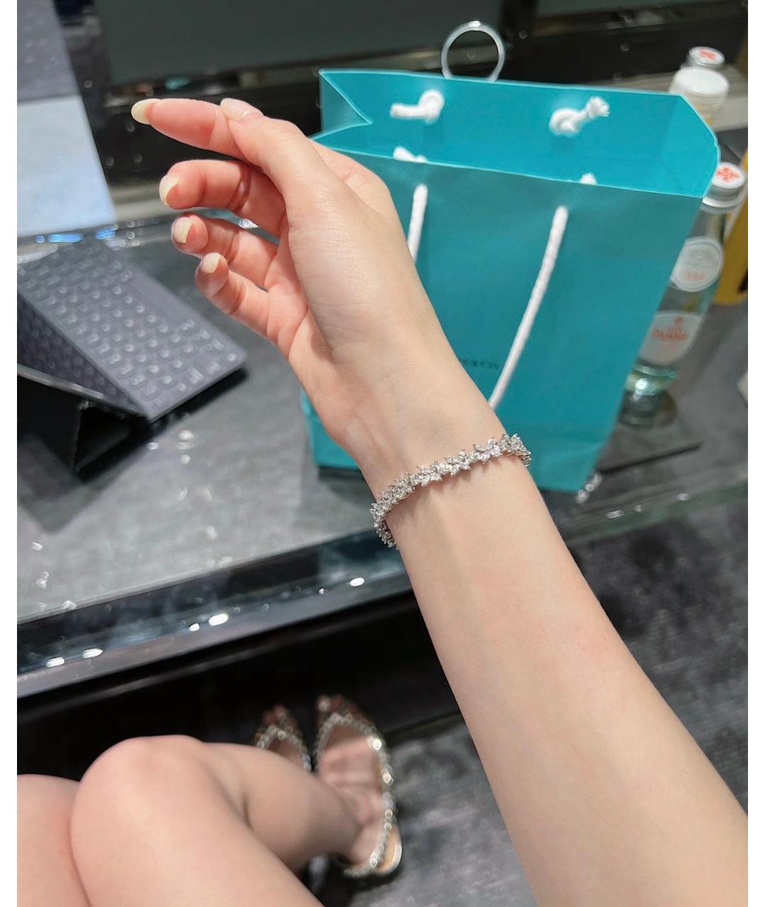 TIFFANY&CO Серебрянный браслет из белого золота, фото 7