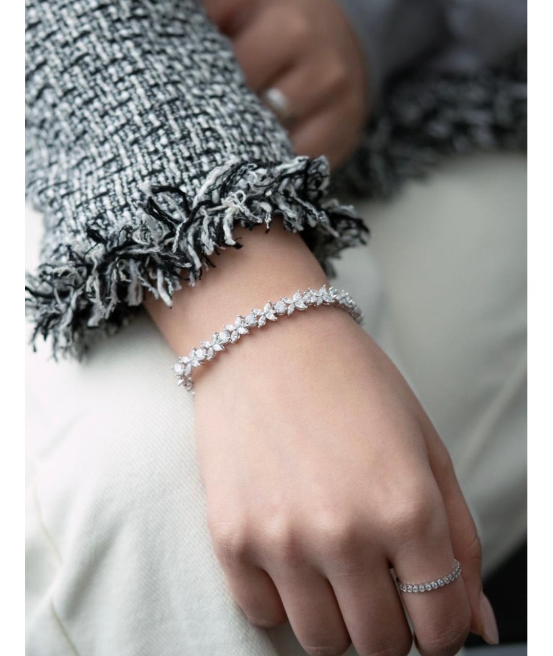 TIFFANY&CO Серебрянный браслет из белого золота, фото 8