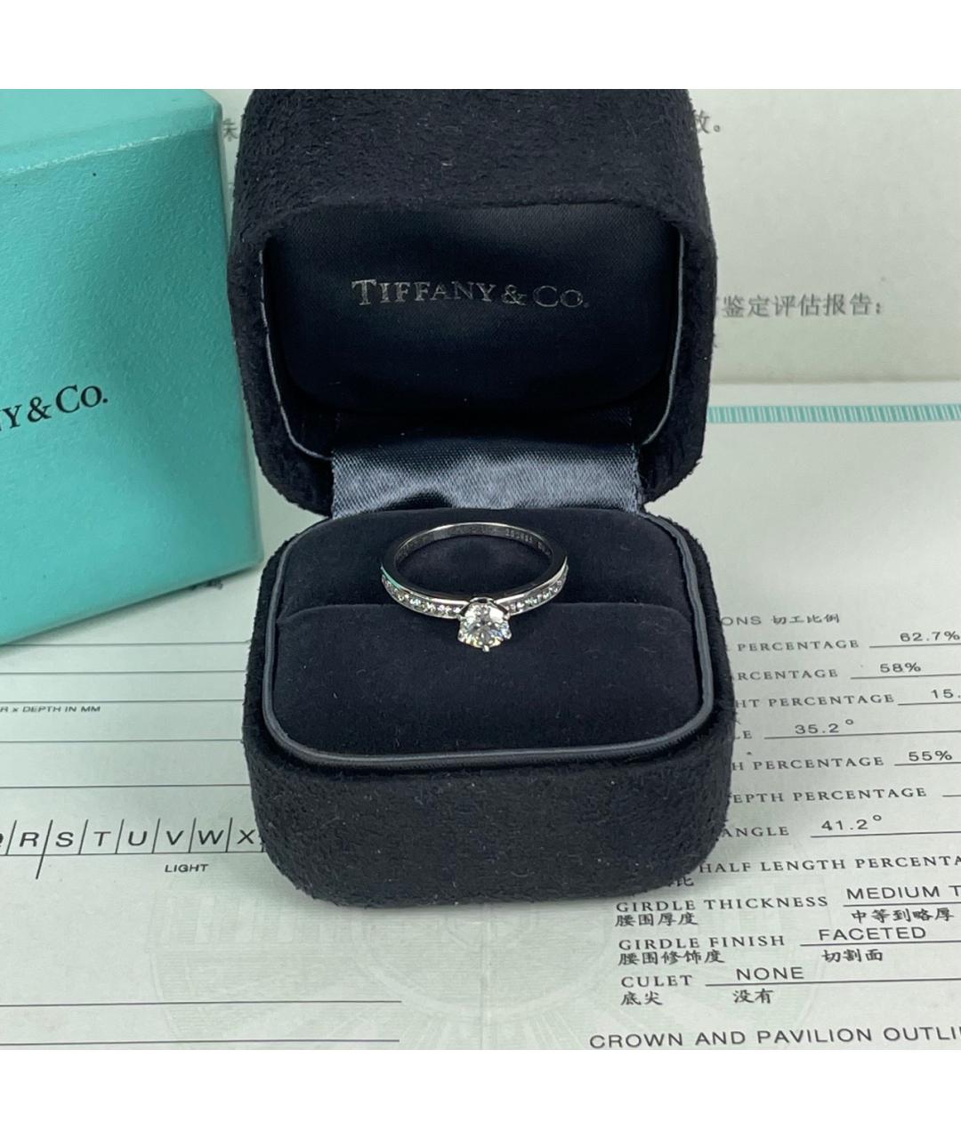 TIFFANY&CO Серебряное платиновое кольцо, фото 7