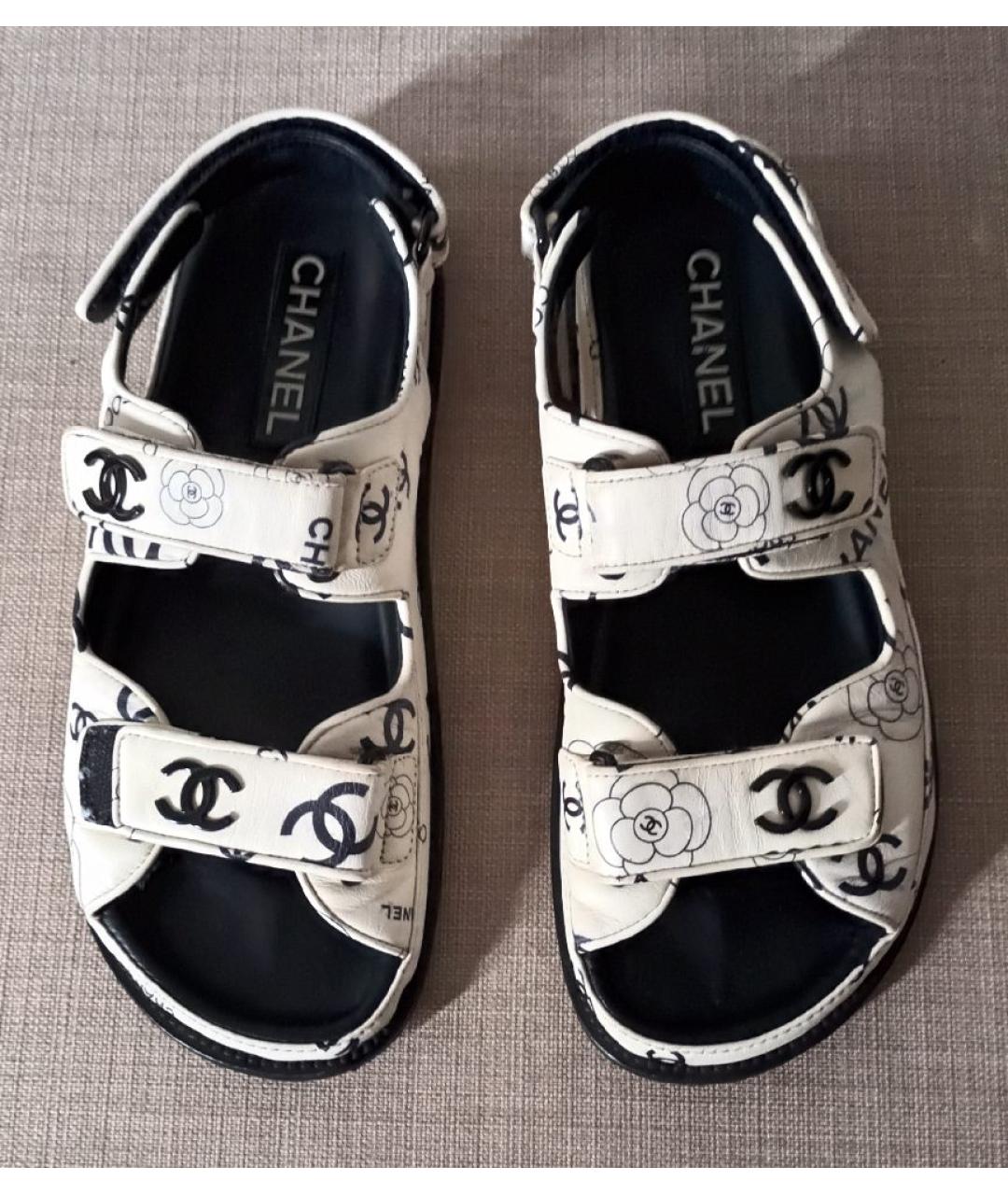 CHANEL Кожаные сандалии, фото 7
