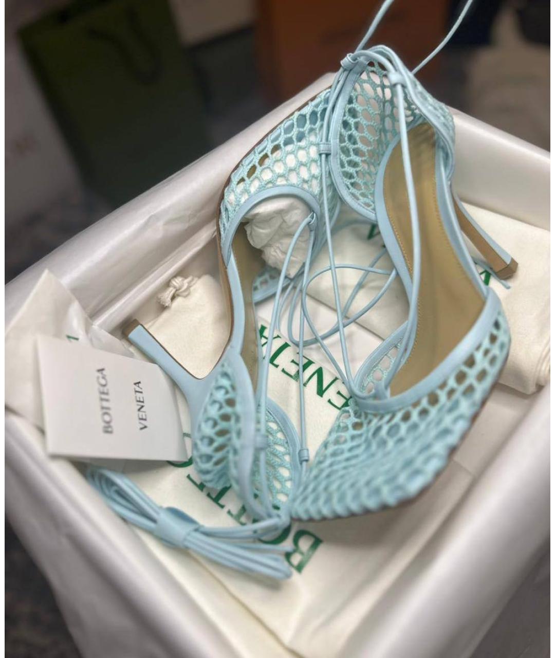 BOTTEGA VENETA Голубые босоножки, фото 5