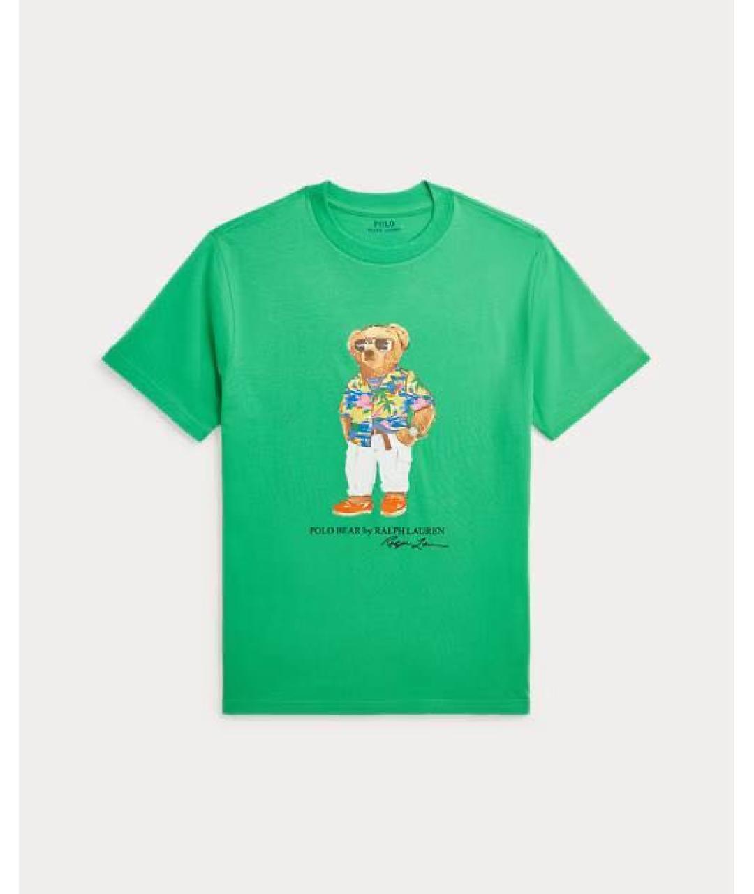 POLO RALPH LAUREN Зеленый хлопковый детская футболка / топ, фото 5
