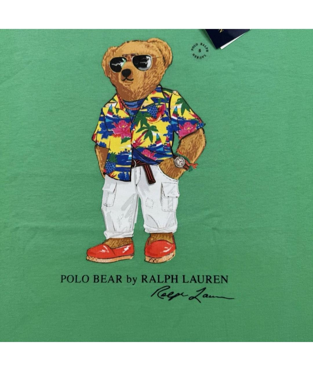 POLO RALPH LAUREN Зеленый хлопковый детская футболка / топ, фото 3