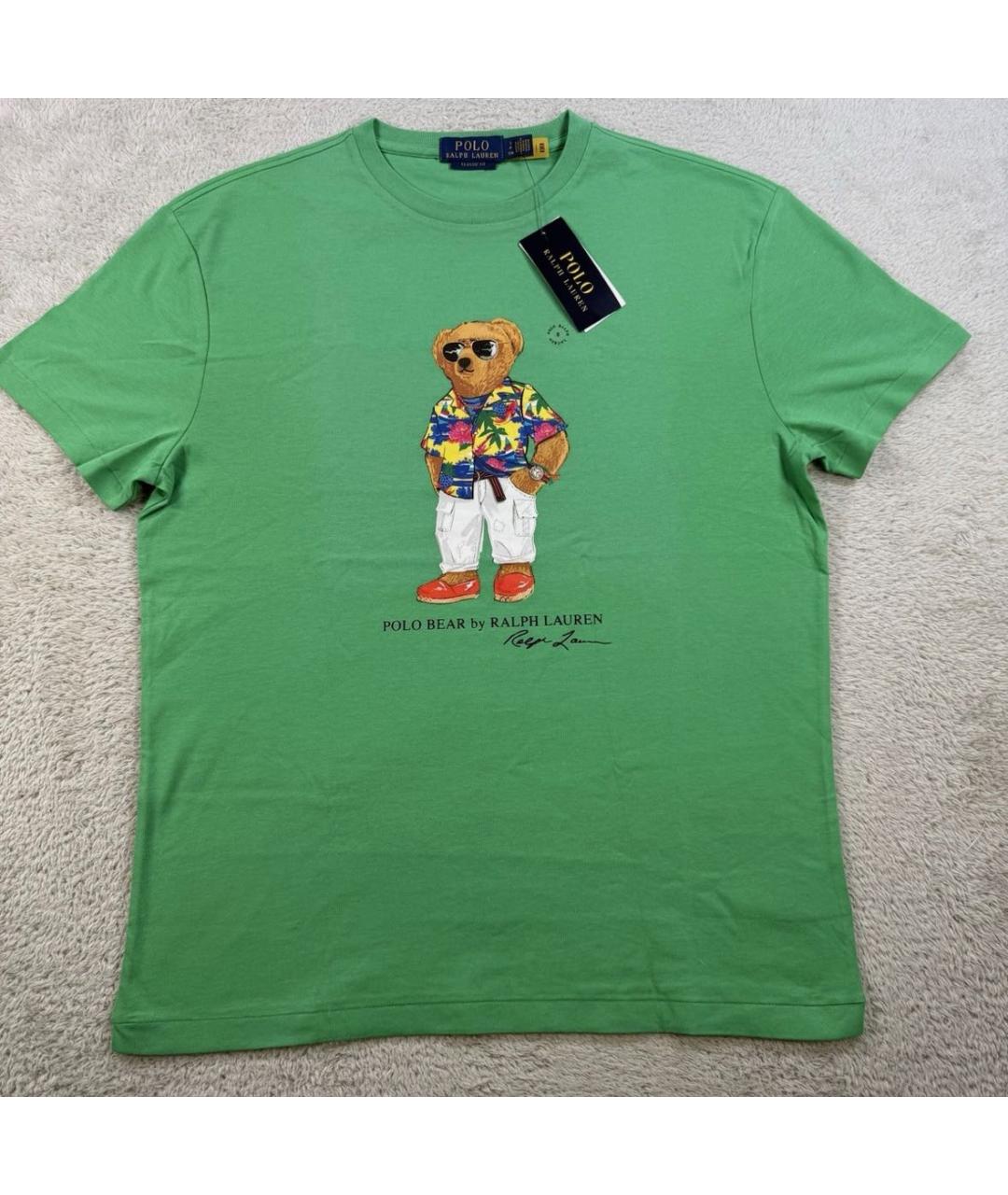 POLO RALPH LAUREN Зеленый хлопковый детская футболка / топ, фото 2