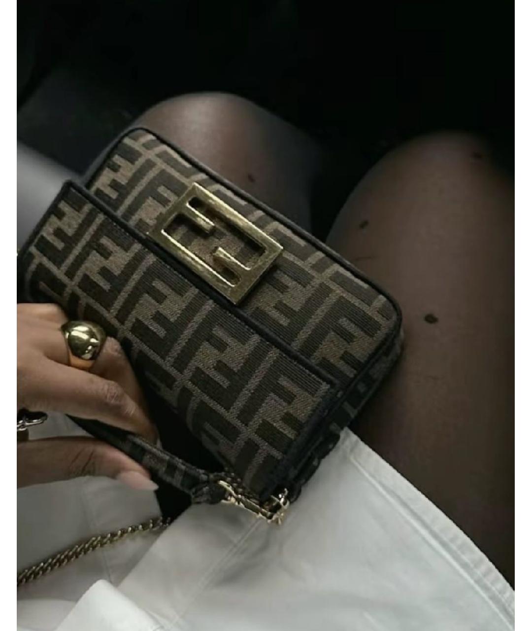 FENDI Коричневая сумка через плечо, фото 8