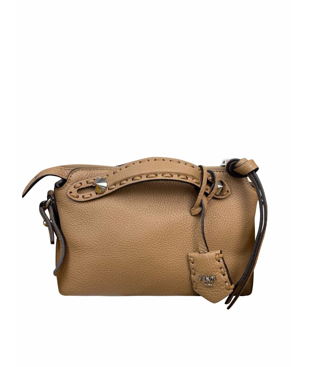 FENDI Коричневая кожаная сумка тоут, фото 1