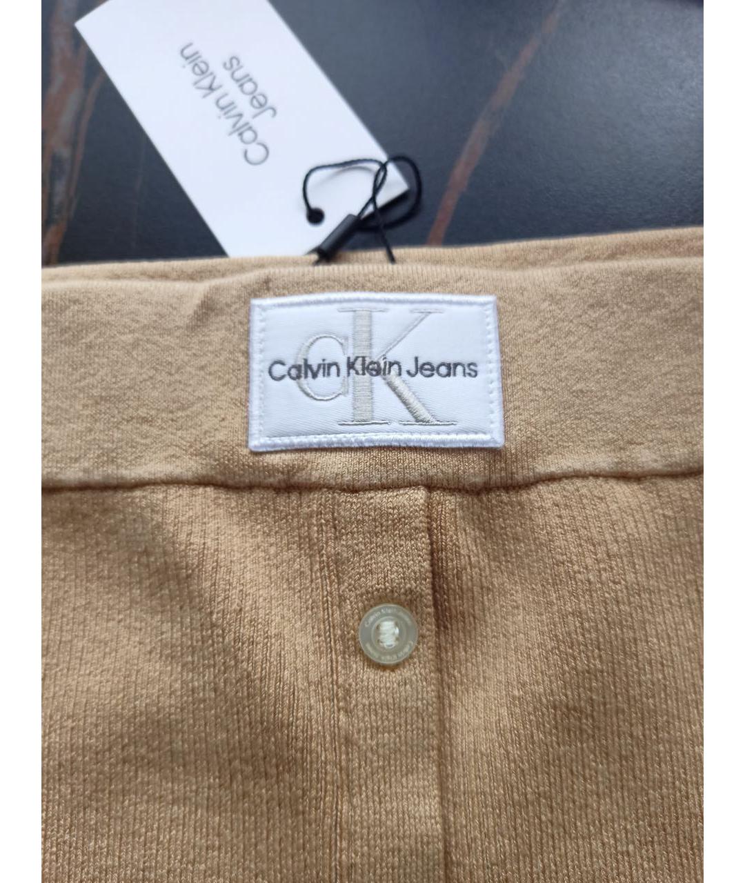 CALVIN KLEIN JEANS Бежевая юбка миди, фото 2