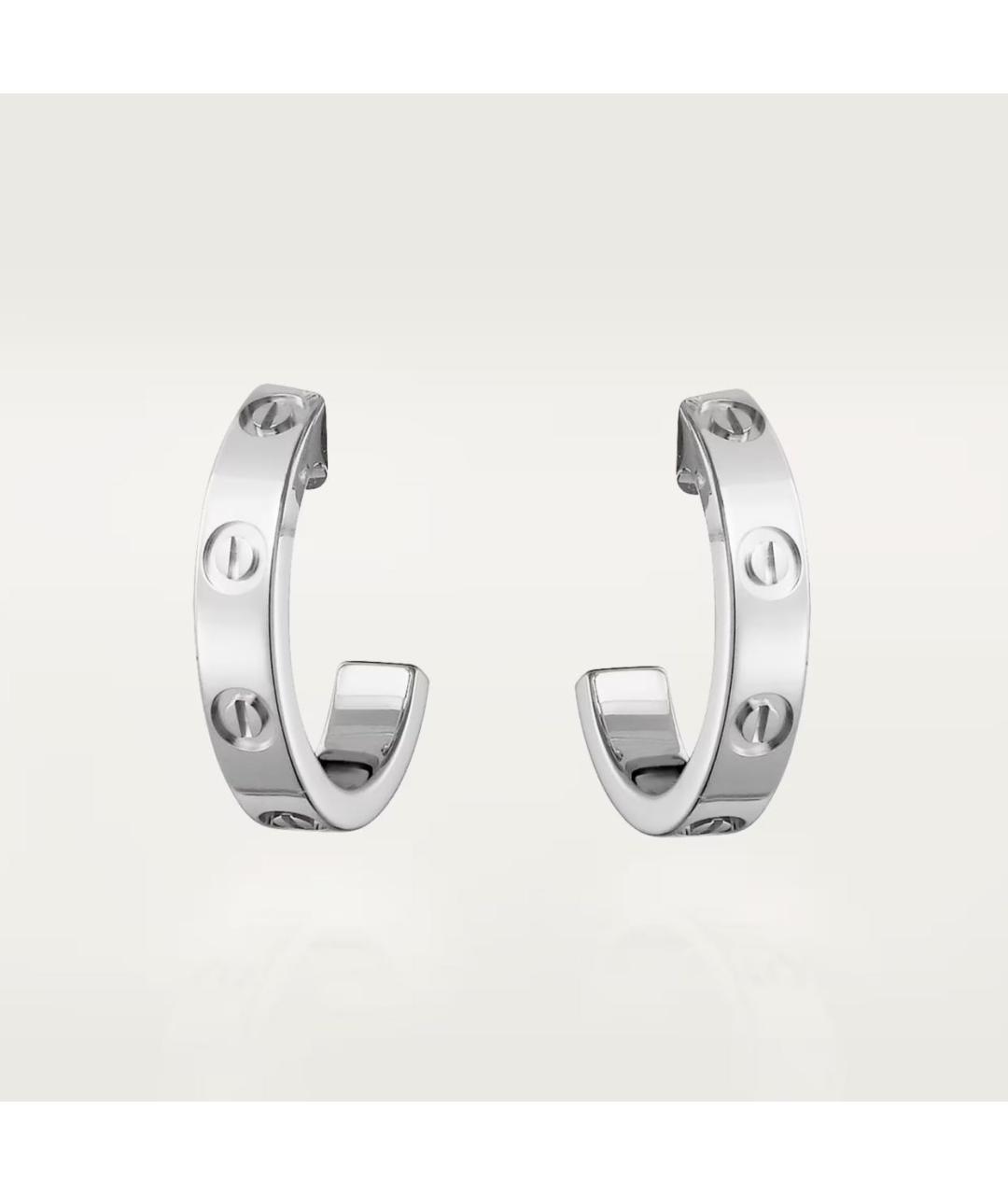 CARTIER Серебряные серьги из белого золота, фото 7
