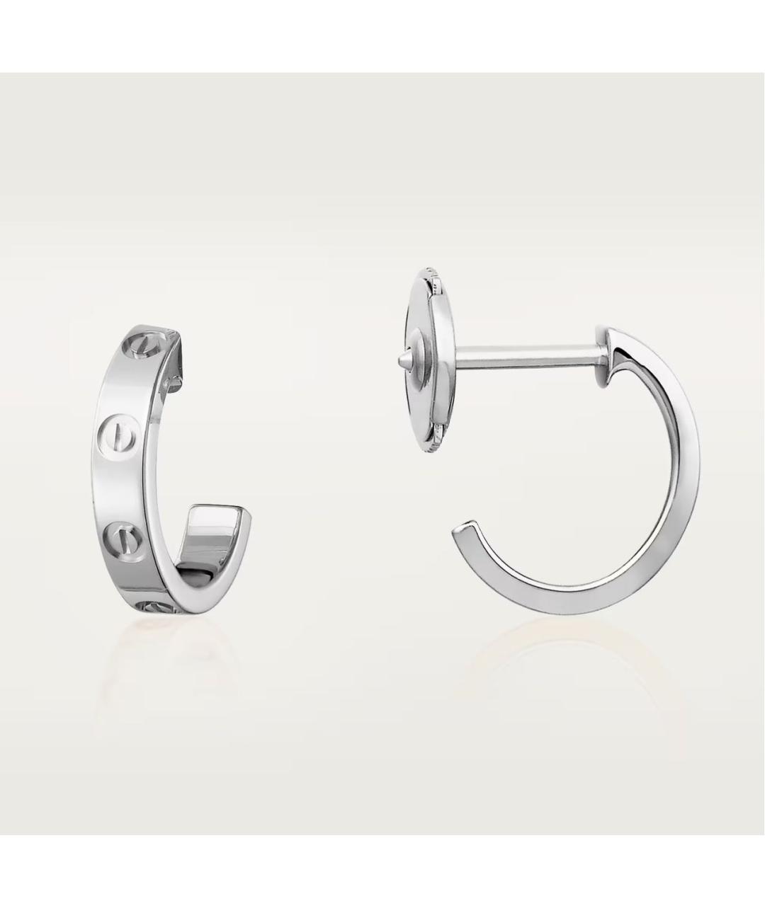 CARTIER Серебряные серьги из белого золота, фото 4