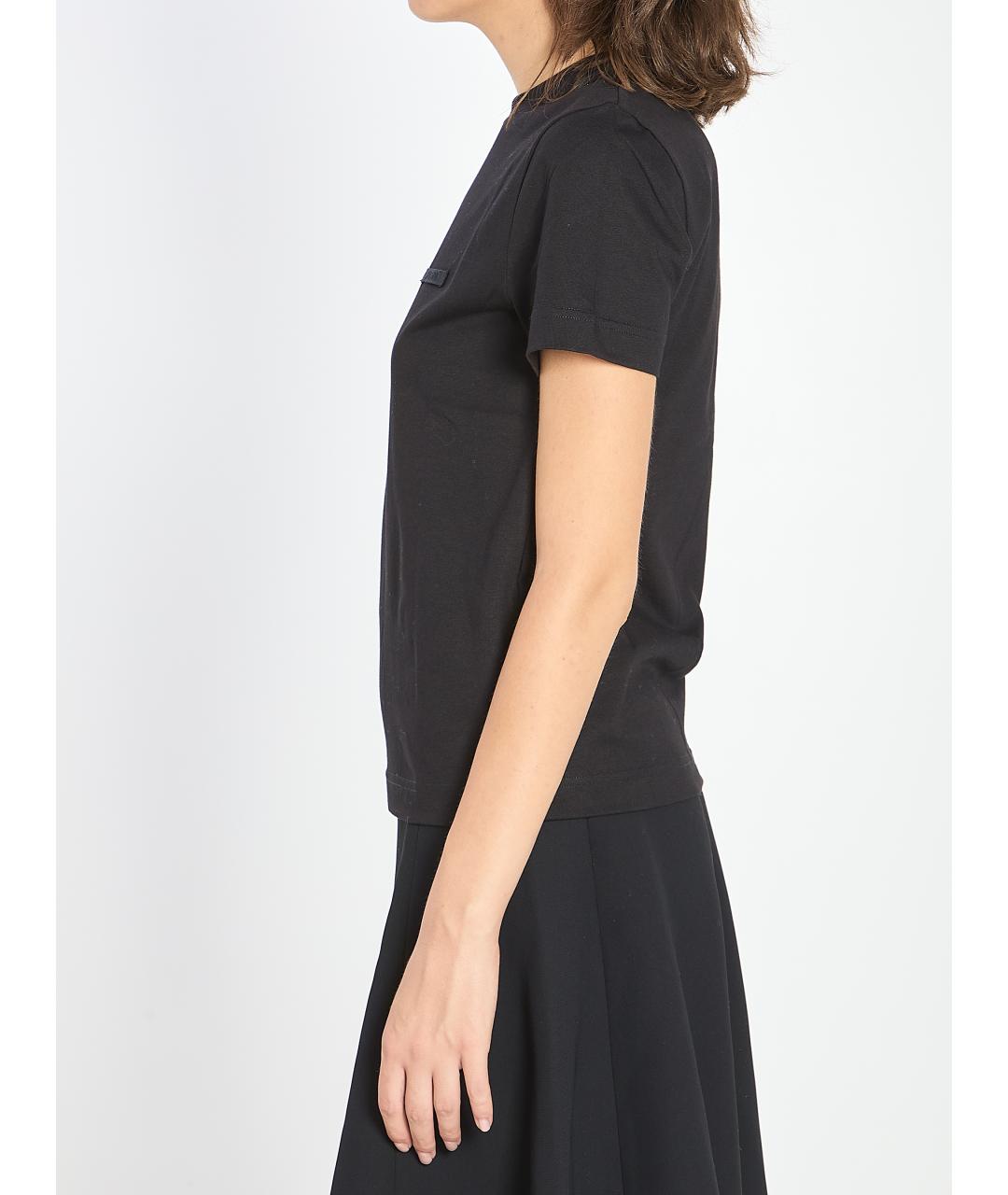 JACQUEMUS Черная хлопковая футболка, фото 4