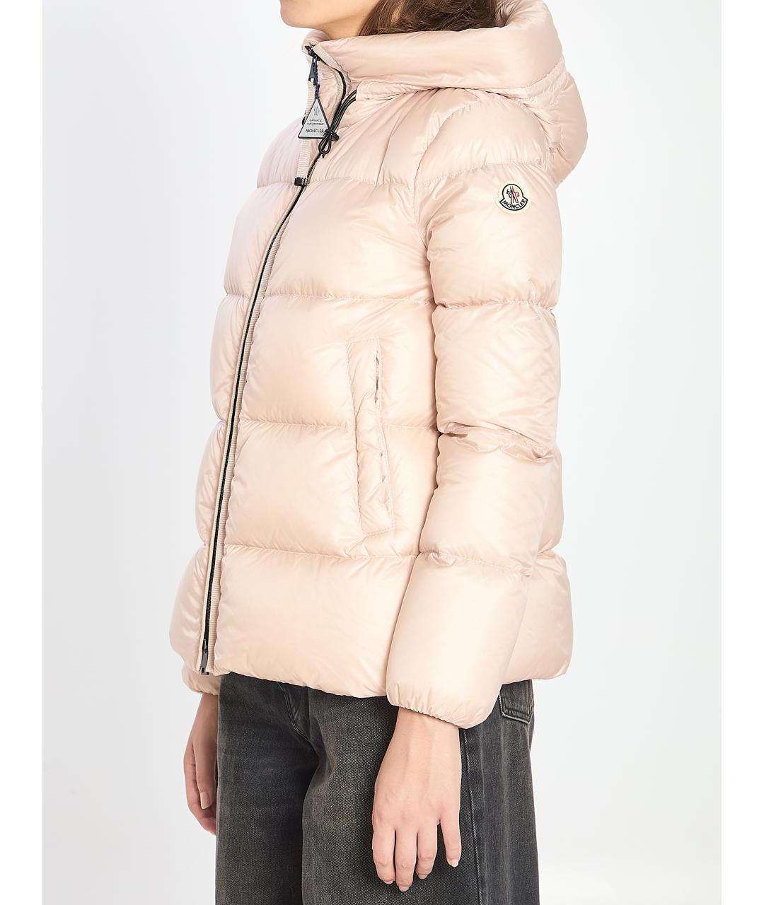 MONCLER Розовая синтетическая куртка, фото 3