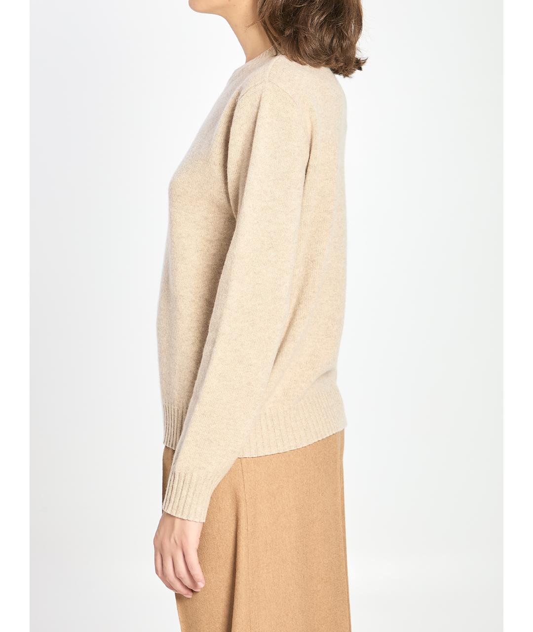 MAX MARA Бежевый кашемировый джемпер / свитер, фото 3