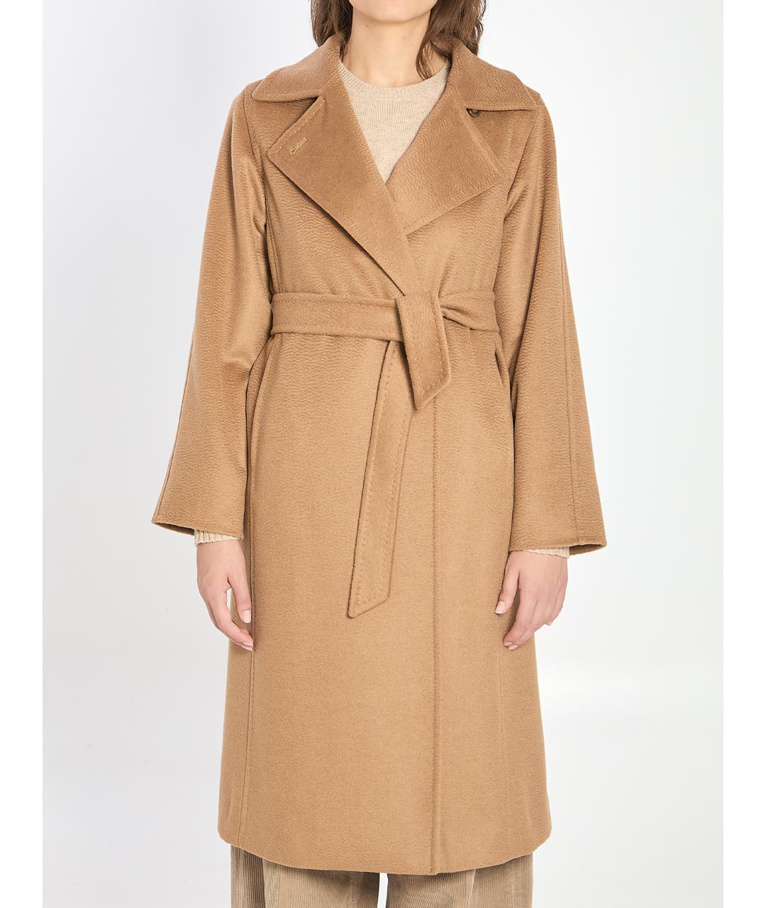 MAX MARA Бежевое шерстяное пальто, фото 2