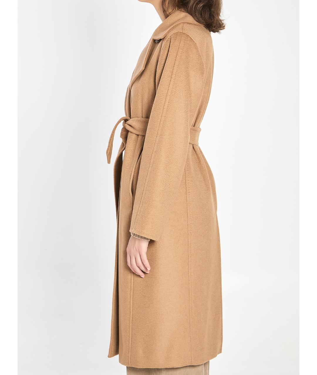 MAX MARA Бежевое шерстяное пальто, фото 3