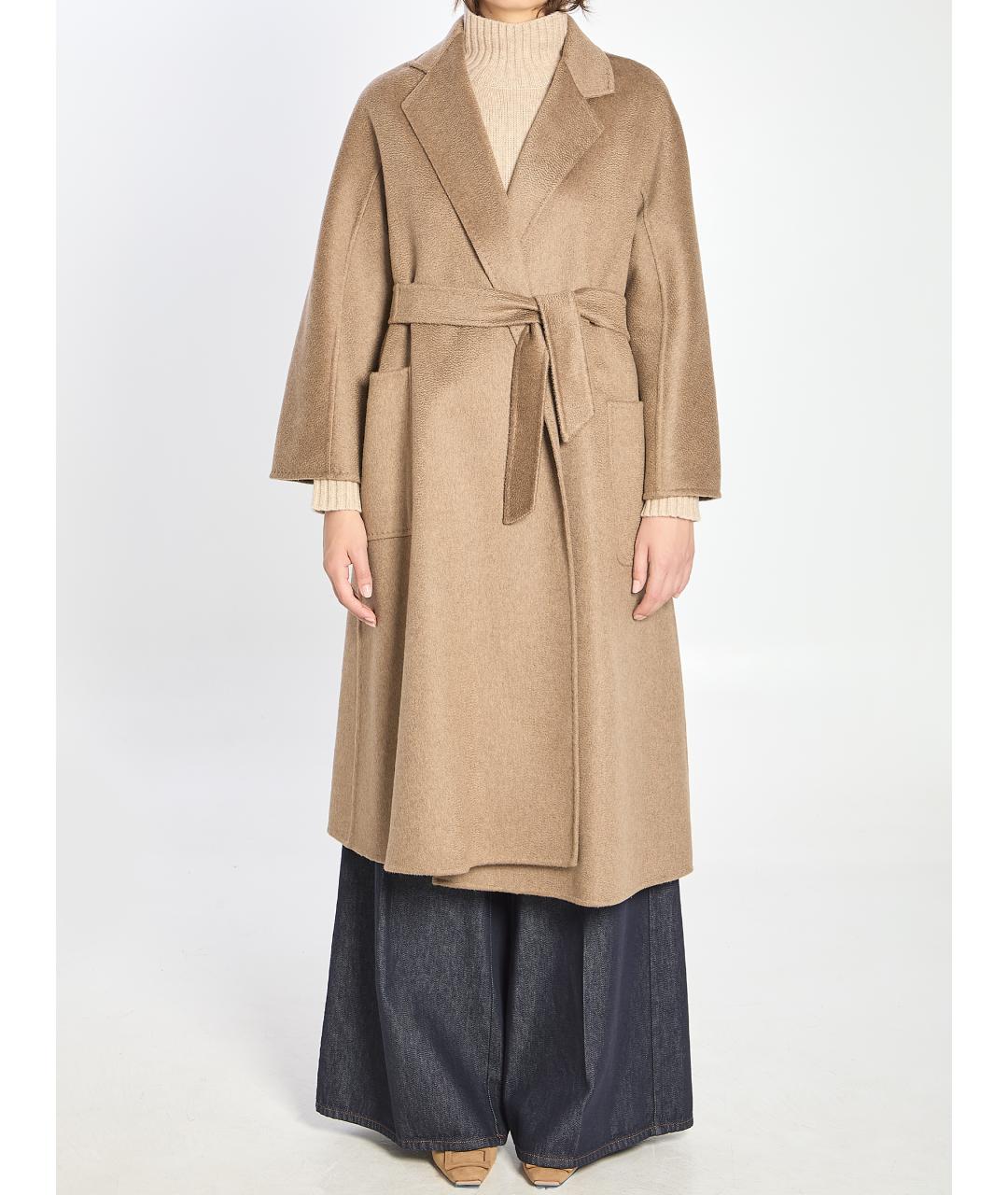 MAX MARA Коричневое кашемировое пальто, фото 2