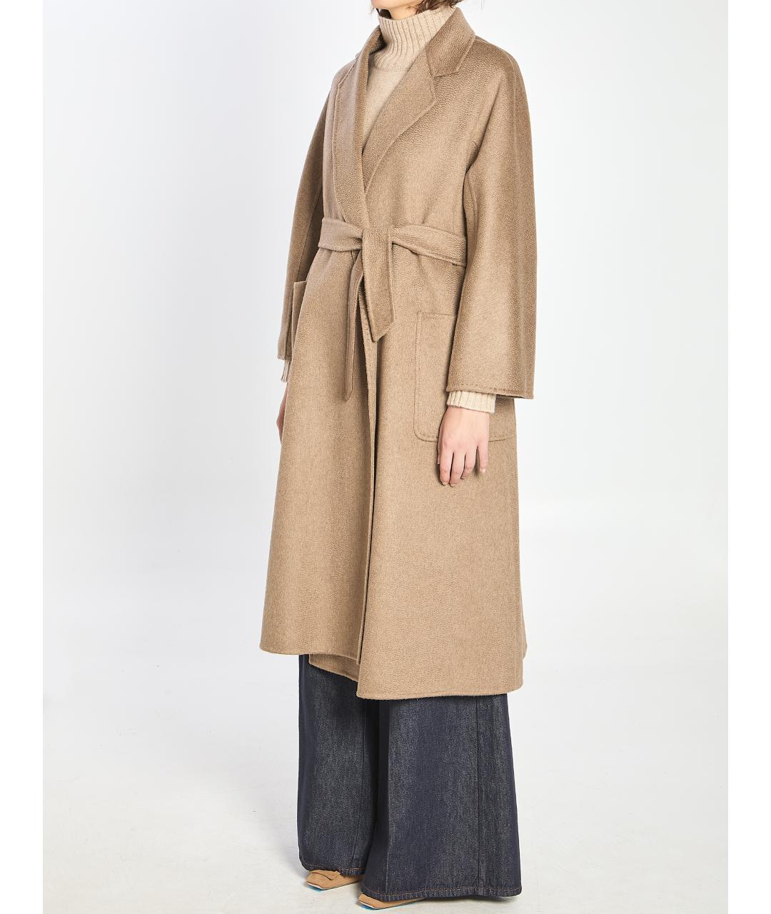 MAX MARA Коричневое кашемировое пальто, фото 3