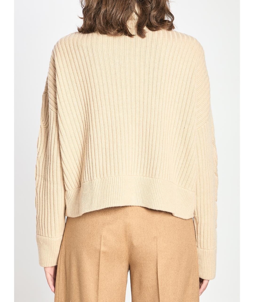 MAX MARA Бежевый шерстяной кардиган, фото 4