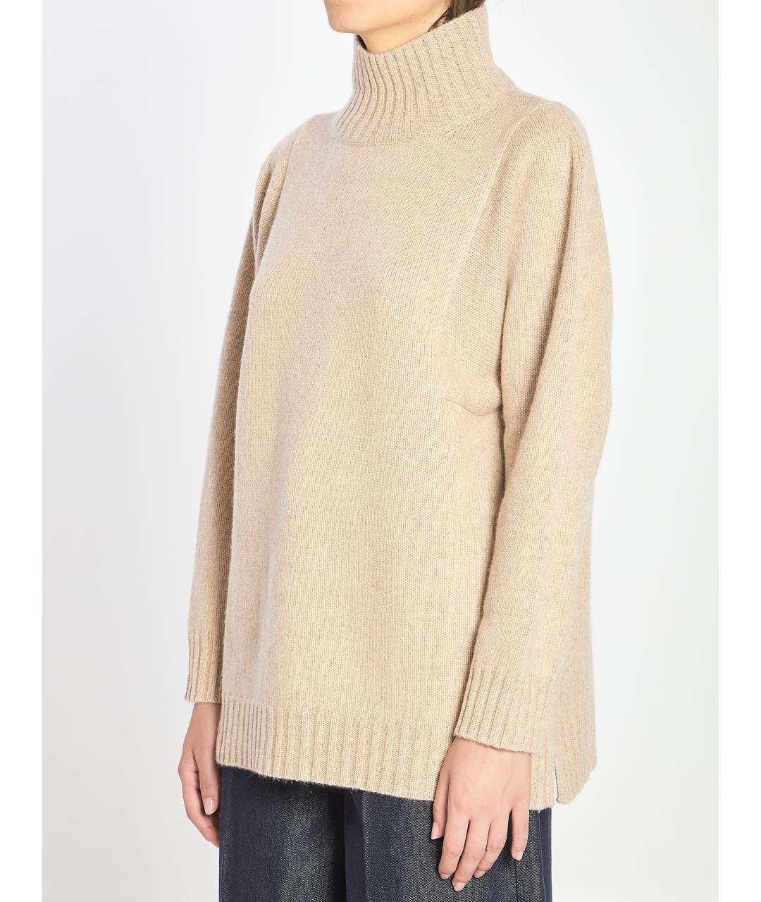 MAX MARA Бежевый кашемировый джемпер / свитер, фото 2