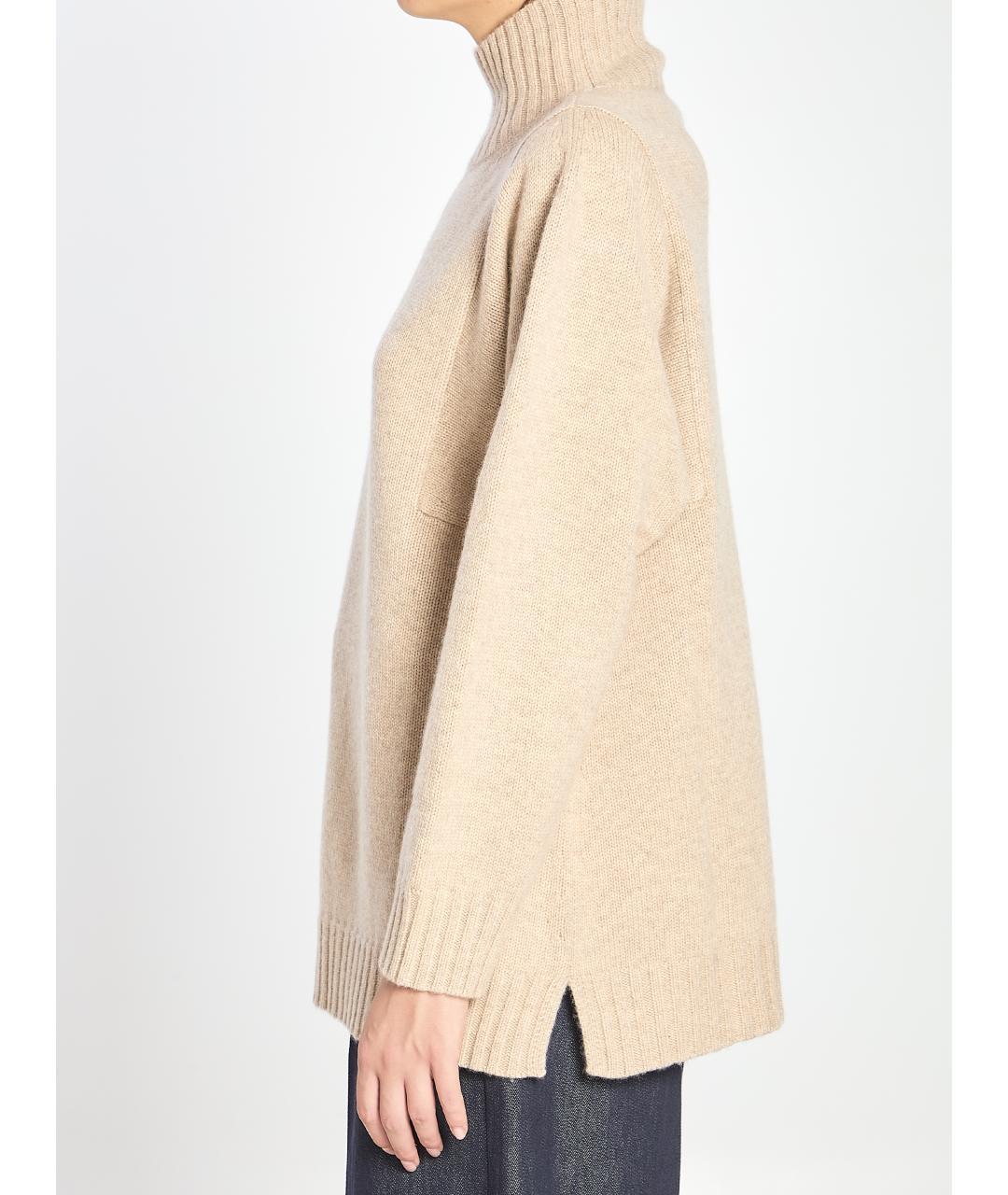 MAX MARA Бежевый кашемировый джемпер / свитер, фото 3