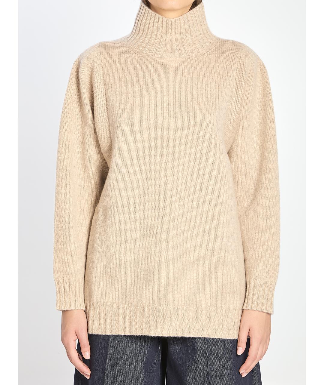MAX MARA Бежевый кашемировый джемпер / свитер, фото 6