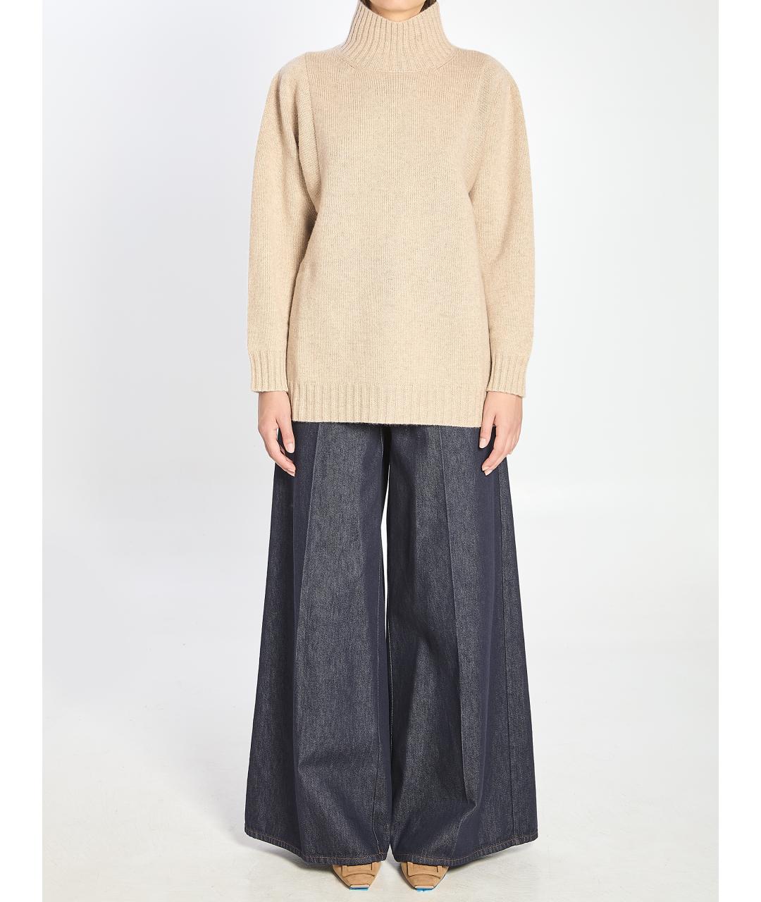 MAX MARA Бежевый кашемировый джемпер / свитер, фото 5
