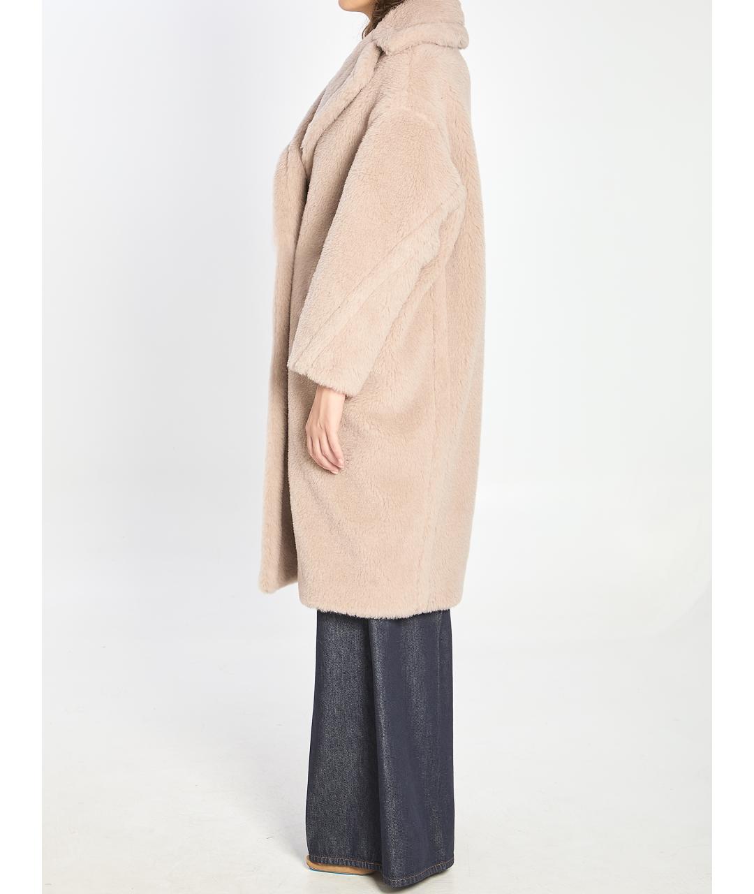 MAX MARA Бежевое шерстяное пальто, фото 4