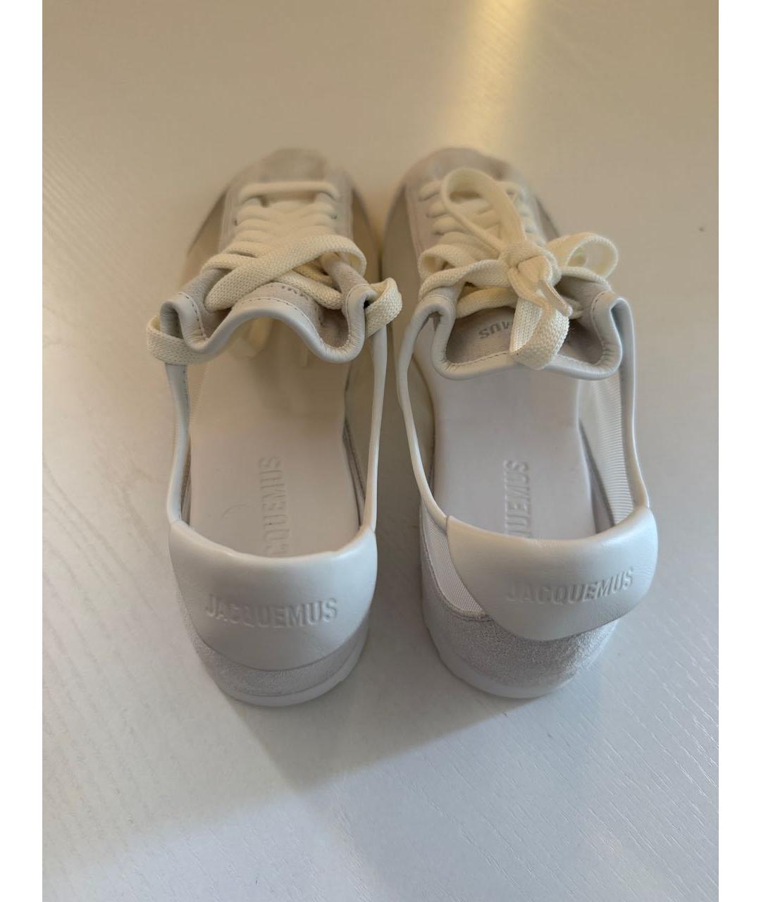 JACQUEMUS Белые замшевые кеды, фото 3