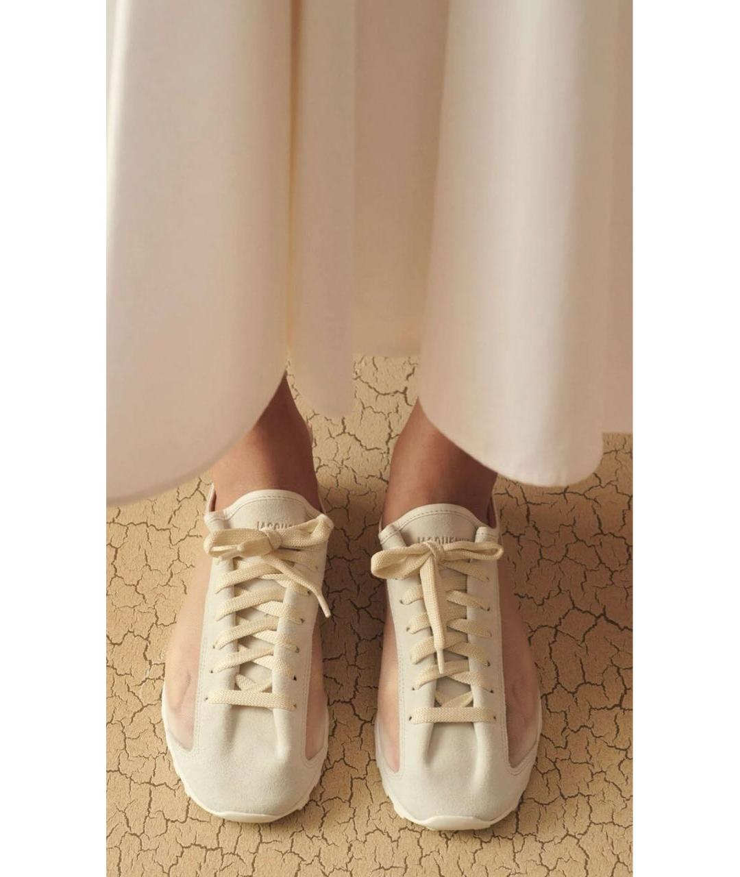 JACQUEMUS Белые замшевые кеды, фото 6
