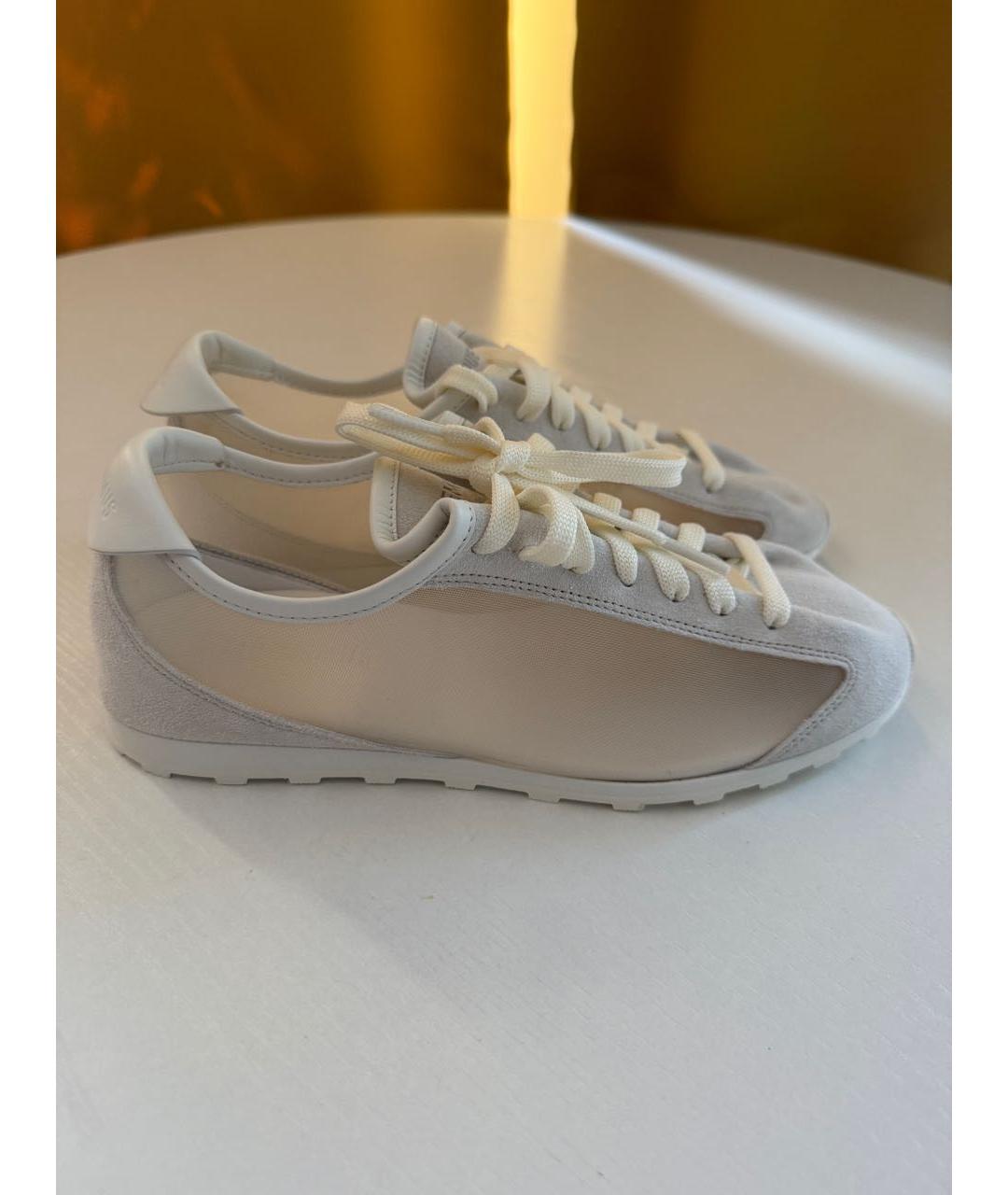 JACQUEMUS Белые замшевые кеды, фото 8